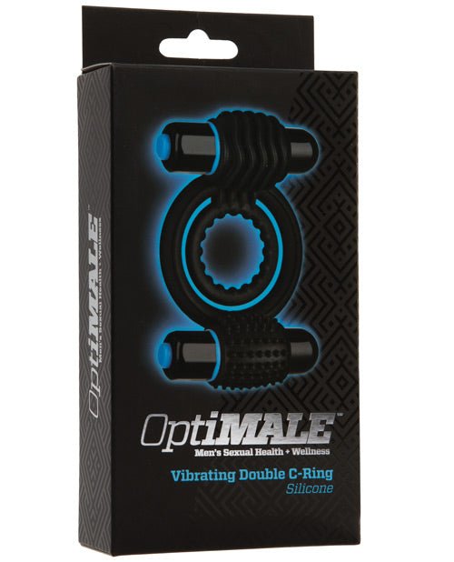 Optimale Vibrating Double C Ring - Black | Shop Lowest Prices at fonlove.shop