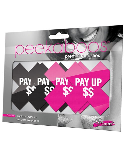 Peekaboos Pay Up Pasties - 2 Pairs 1 Black/1 Pink | Shop Lowest Prices at fonlove.shop