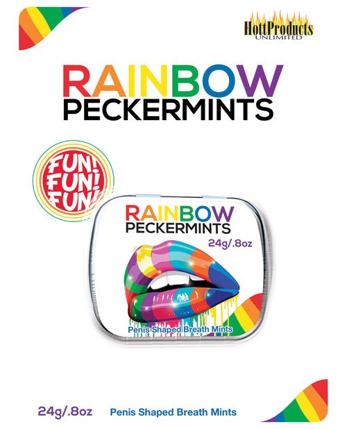 Rainbow Pecker Shape Candies In Tin - carded | Shop Lowest Prices at fonlove.shop