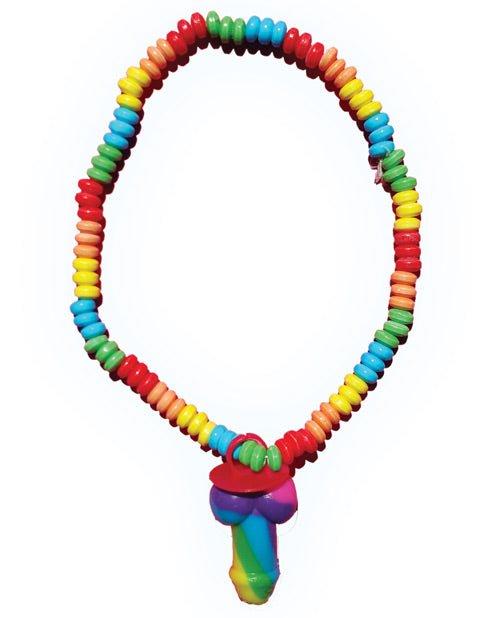 Rainbow Stretchy Cock Candy Necklace | Shop Lowest Prices at fonlove.shop