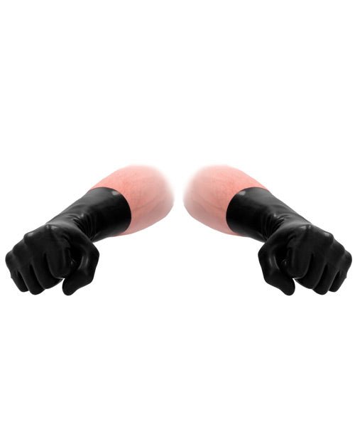 Shots Fist It Latex Short Gloves - Black | Shop Lowest Prices at fonlove.shop