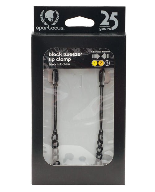 Spartacus Adjustable Black Tweezer Nipple Clamps W/chain | Shop Lowest Prices at fonlove.shop