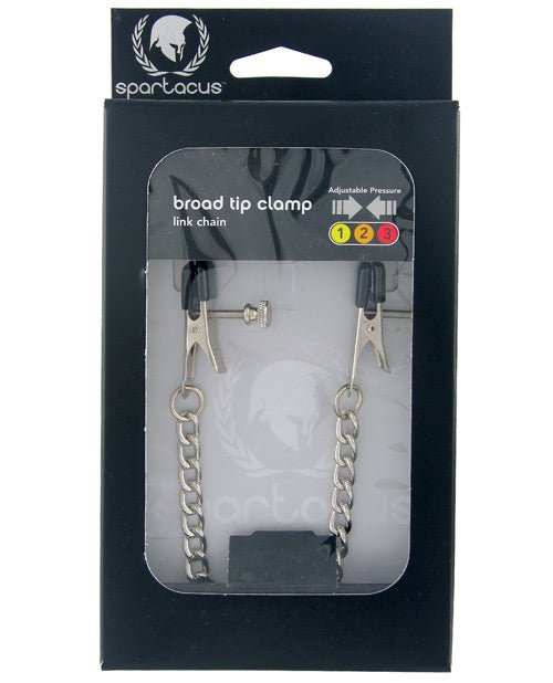 Spartacus Adjustable Broad Tip Nipple Clamps W/link Chain | Shop Lowest Prices at fonlove.shop