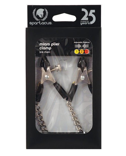 Spartacus Adjustable Micro Plier Nipple Clamps W/link Chain | Shop Lowest Prices at fonlove.shop