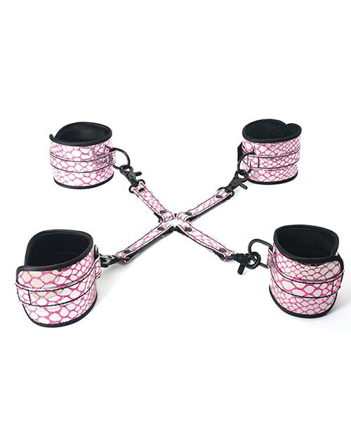 Spartacus Faux Leather Wrist & Ankle Restraints W/hog Tie | Shop Lowest Prices at fonlove.shop