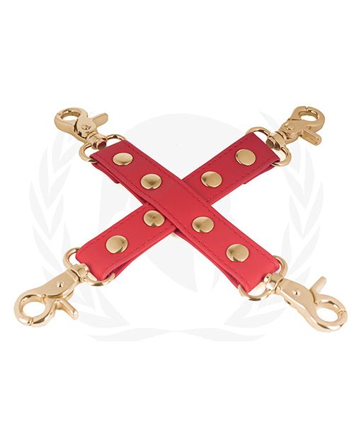Spartacus Pu Hog Tie W/gold Hardware | Shop Lowest Prices at fonlove.shop