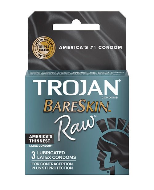 Trojan Bareskin Raw Condom - Pack Of 3 | Shop Lowest Prices at fonlove.shop