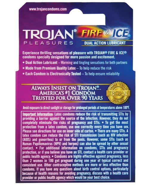 Trojan Fire & Ice Condoms - Box Of 3 | Shop Lowest Prices at fonlove.shop