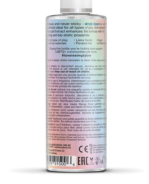 Wicked Sensual Care Aqua Special Edition Water Based Lubricant - 4 Oz | Shop Lowest Prices at fonlove.shop