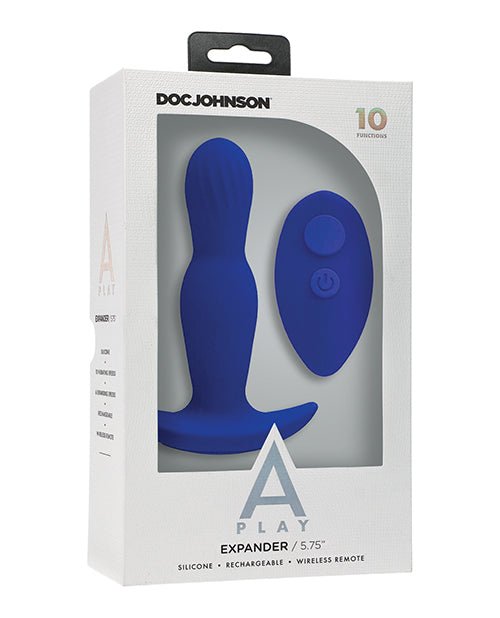 A Play Expander Rechargeable Silicone Anal Plug w/Remote - Royal Blue | Shop Lowest Prices at fonlove.shop