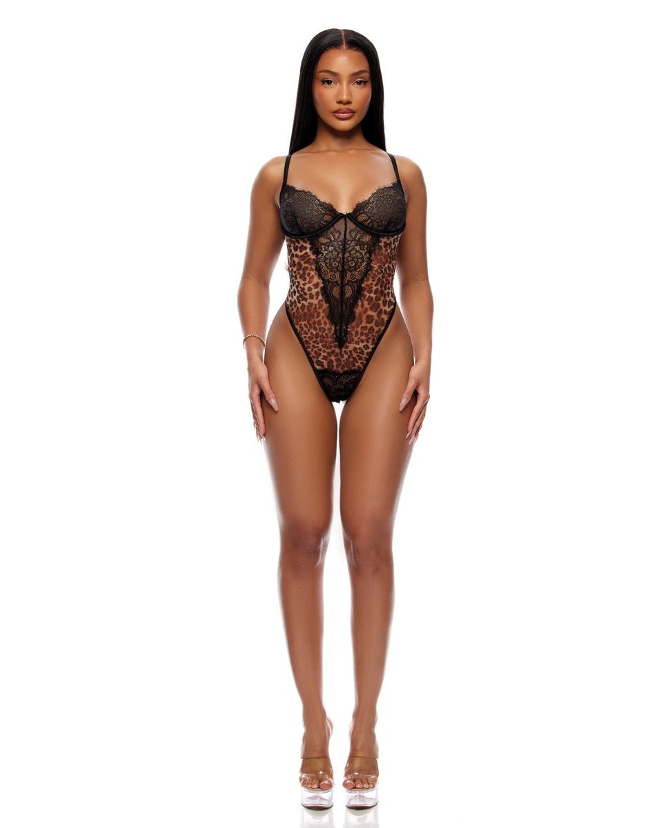 Animal Instincts Sheer Mesh and Lace Teddy - Animal XL | Shop Lowest Prices at fonlove.shop