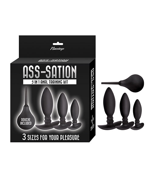 Ass - sation 3 - in - 1 Training Kit Douche Included - Black | Shop Lowest Prices at fonlove.shop