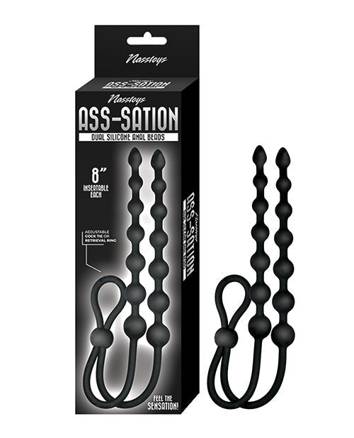 Ass - sation Dual - Ended Anal Beads - Black | Shop Lowest Prices at fonlove.shop