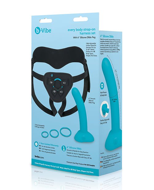 b - Vibe Every Body Strap - On Harness Set With 6" Silicone Dildo Peg | Shop Lowest Prices at fonlove.shop