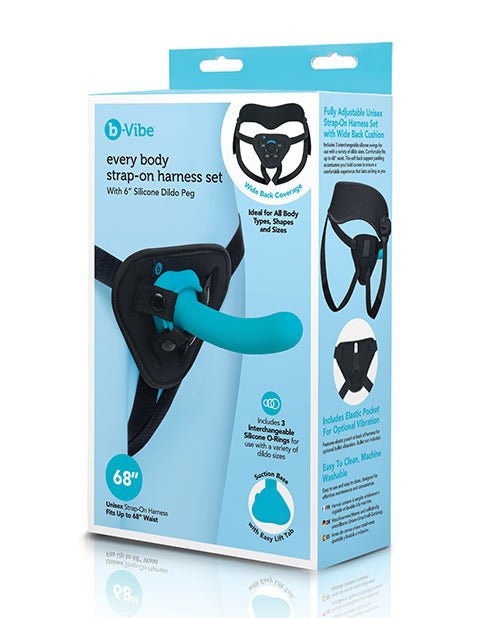 b - Vibe Every Body Strap - On Harness Set With 6" Silicone Dildo Peg | Shop Lowest Prices at fonlove.shop