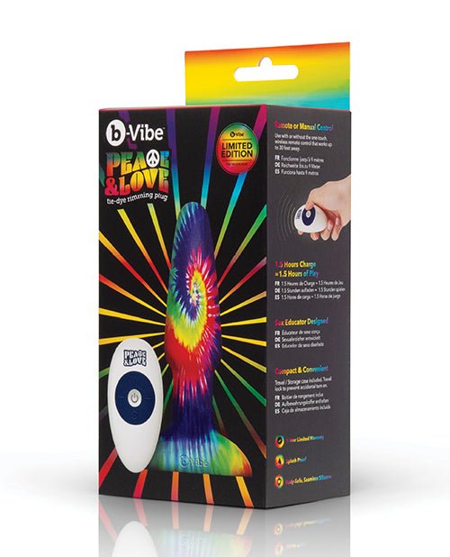b - Vibe Peace & Love Tie - Dye Rimming Plug - Special Edition | Shop Lowest Prices at fonlove.shop