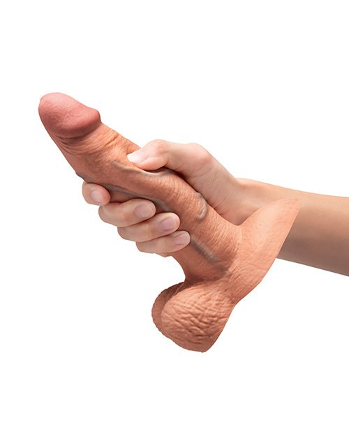 b - Vibe Slipskin 7" Girthy - Mocha | Shop Lowest Prices at fonlove.shop