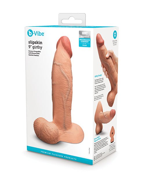 b - Vibe Slipskin 9" Girthy - Mocha | Shop Lowest Prices at fonlove.shop