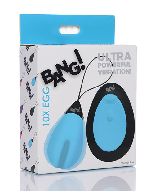 Bang! 10X Silicone Vibrating Egg - Blue | Shop Lowest Prices at fonlove.shop