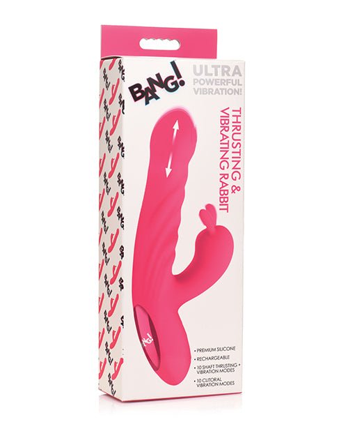 Bang! 10X Thrusting & Vibrating Rabbit - Pink | Shop Lowest Prices at fonlove.shop