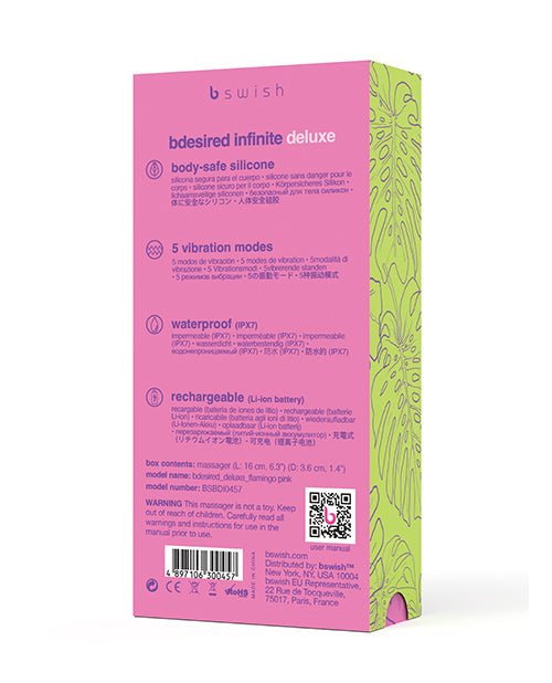 Bdesired Infinite Deluxe Flamingo Vibrator - Pink | Shop Lowest Prices at fonlove.shop