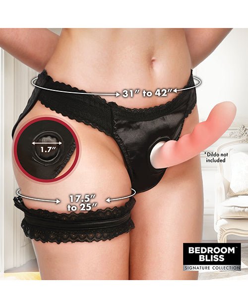 Bedroom Bliss Jolie Strap - On Panty Harness & Garter - Medium | Shop Lowest Prices at fonlove.shop