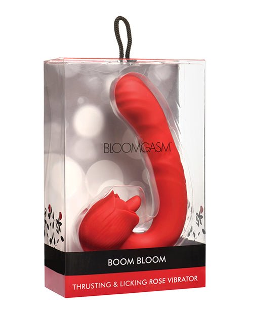 Bloomgasm Boom Bloom Thrusting & Licking Rose Vibrator | Shop Lowest Prices at fonlove.shop