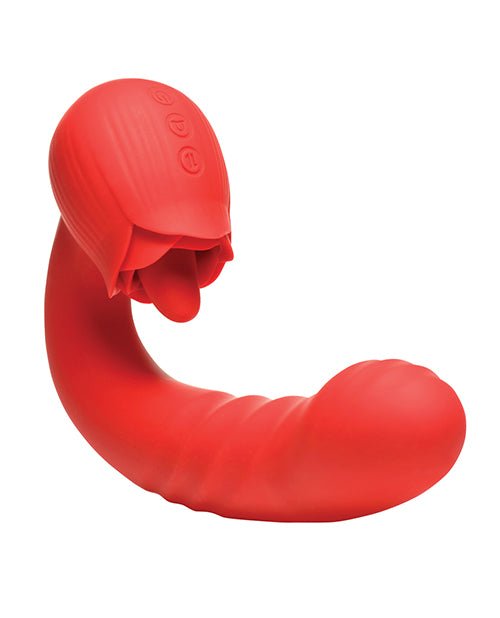 Bloomgasm Boom Bloom Thrusting & Licking Rose Vibrator | Shop Lowest Prices at fonlove.shop