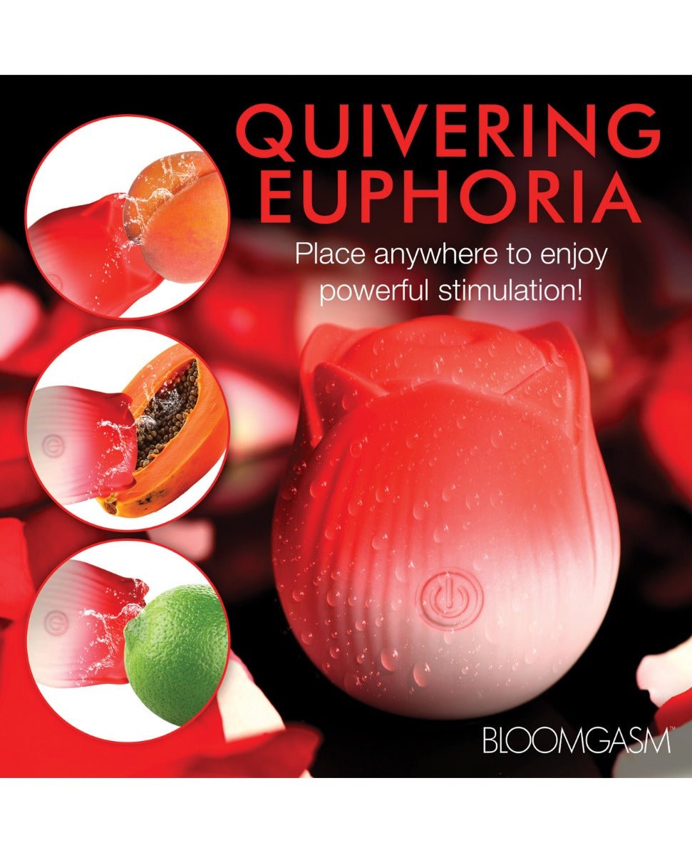 Bloomgasm Pulsing Petals Throbbing Rose Stimulator - Red | Shop Lowest Prices at fonlove.shop