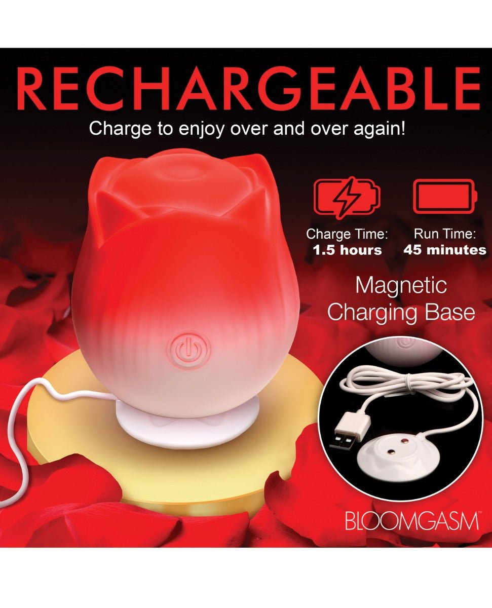 Bloomgasm Pulsing Petals Throbbing Rose Stimulator - Red | Shop Lowest Prices at fonlove.shop