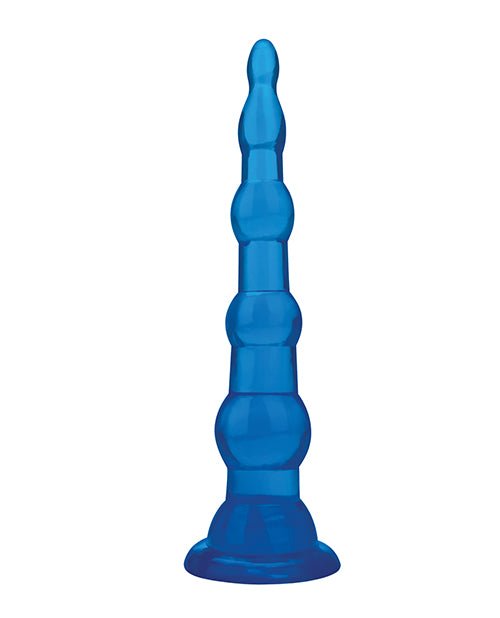 Blue Line C & B 6.75" Anal Beads w/Suction Base - Jelly Blue | Shop Lowest Prices at fonlove.shop
