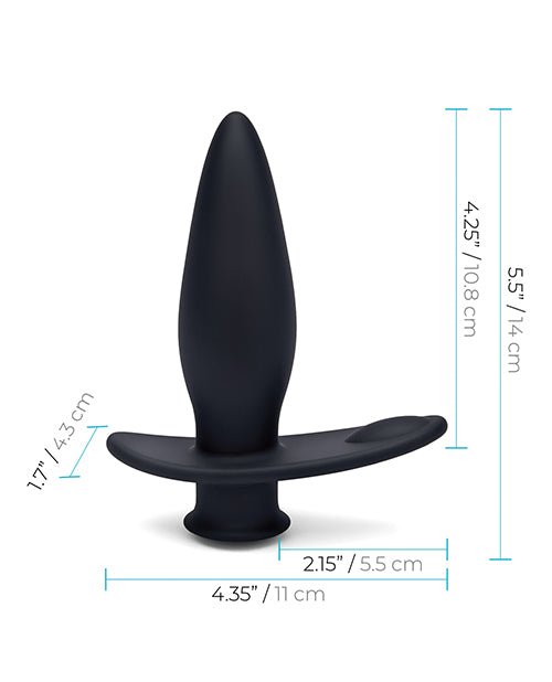 Blue Line Vibrating Anal Plug Pointer w/Remote - Black | Shop Lowest Prices at fonlove.shop