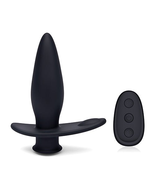 Blue Line Vibrating Anal Plug Pointer w/Remote - Black | Shop Lowest Prices at fonlove.shop