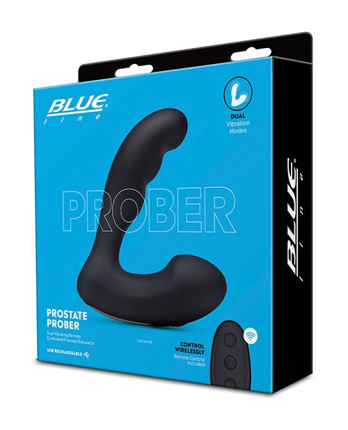 Blue Line Vibrating Prostate Prober w/Remote - Black | Shop Lowest Prices at fonlove.shop