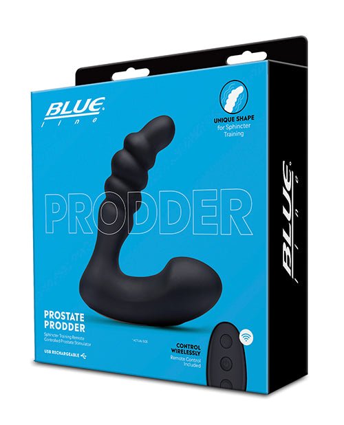 Blue Line Vibrating Prostate Prodder w/Remote - Black | Shop Lowest Prices at fonlove.shop