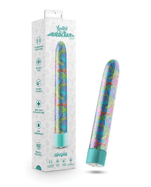 Blush Limited Addiction Utopia 7" Rechargeable Vibe - Aqua | Shop Lowest Prices at fonlove.shop