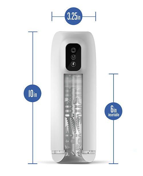 Blush M for Men Robo Bator Powered Vibrating Stroker - White | Shop Lowest Prices at fonlove.shop