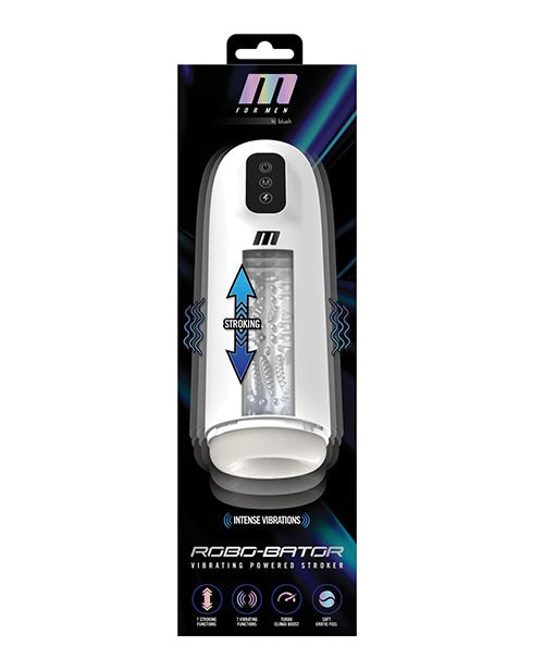 Blush M for Men Robo Bator Powered Vibrating Stroker - White | Shop Lowest Prices at fonlove.shop