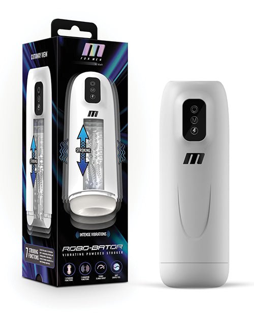 Blush M for Men Robo Bator Powered Vibrating Stroker - White | Shop Lowest Prices at fonlove.shop