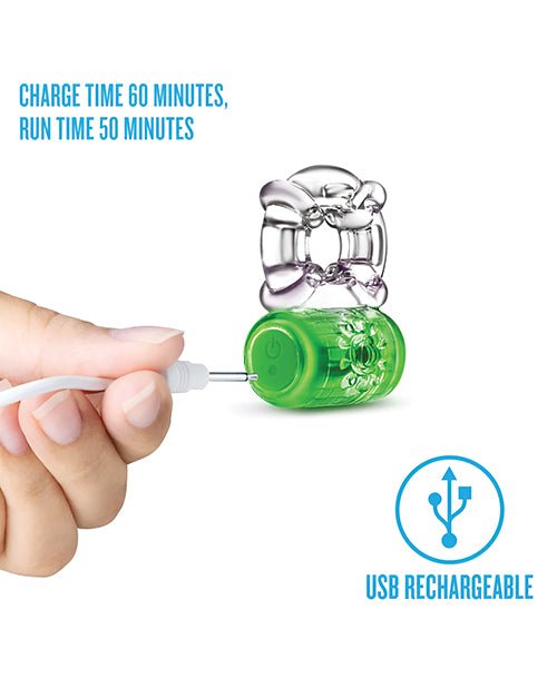Blush Play With Me - Pleaser Rechargeable C - Ring - Neon Green | Shop Lowest Prices at fonlove.shop