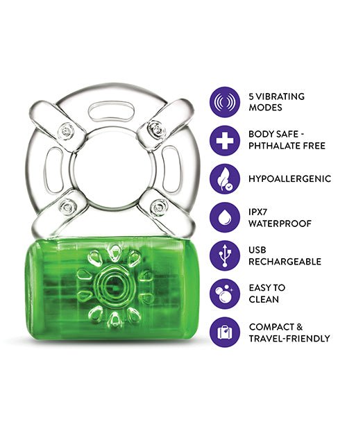 Blush Play With Me - Pleaser Rechargeable C - Ring - Neon Green | Shop Lowest Prices at fonlove.shop