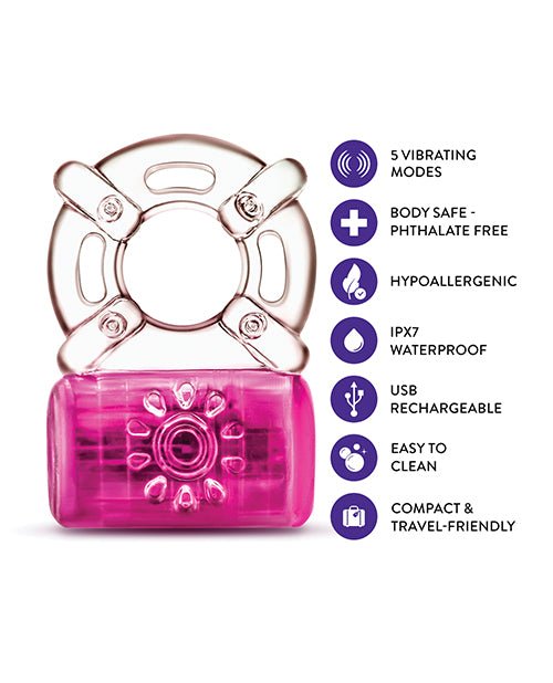 Blush Play With Me - Pleaser Rechargeable C - Ring - Pink | Shop Lowest Prices at fonlove.shop
