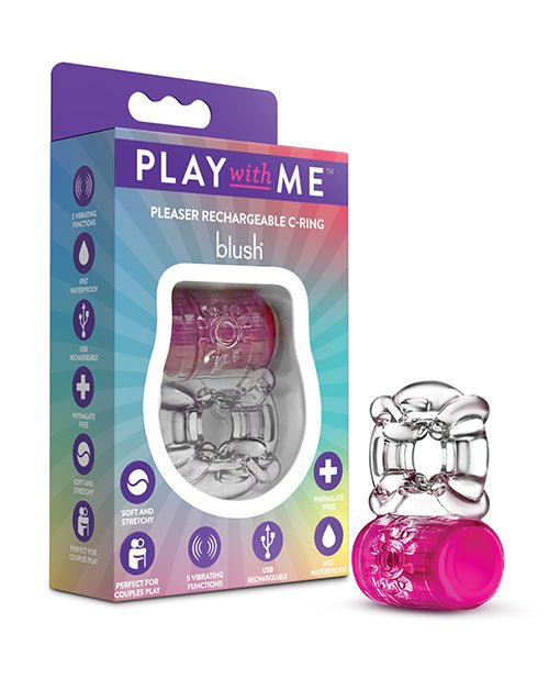 Blush Play With Me - Pleaser Rechargeable C - Ring - Pink | Shop Lowest Prices at fonlove.shop