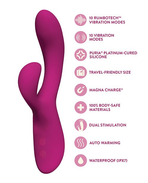 Blush Quinn Rabbit Vibrator - Burgundy | Shop Lowest Prices at fonlove.shop
