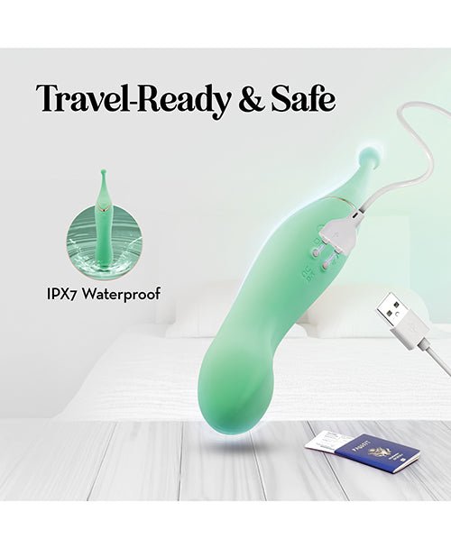 Blush Stella 7 Inch Dual - Ended Clitoral G - Spot Vibrating Wand With Precision Stimulation – Green | Shop Lowest Prices at fonlove.shop