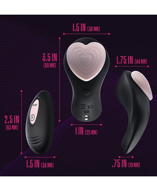 Blush Temptasia Heartbeat Panty Vibe w/Remote - Pink & black | Shop Lowest Prices at fonlove.shop