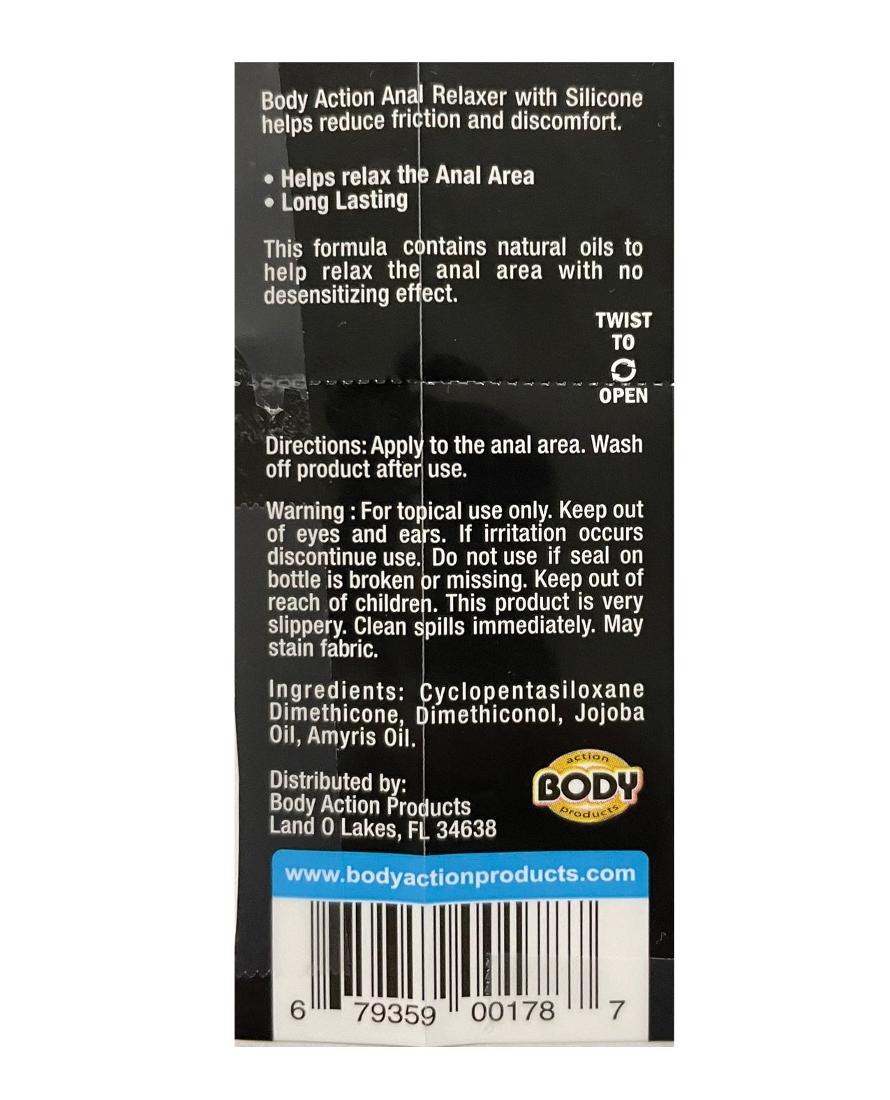Body Action Anal Relaxer Silicone Lubricant - .5 oz | Shop Lowest Prices at fonlove.shop