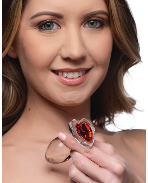 Booty Sparks Red Heart Gem Glass Anal Plug | Shop Lowest Prices at fonlove.shop