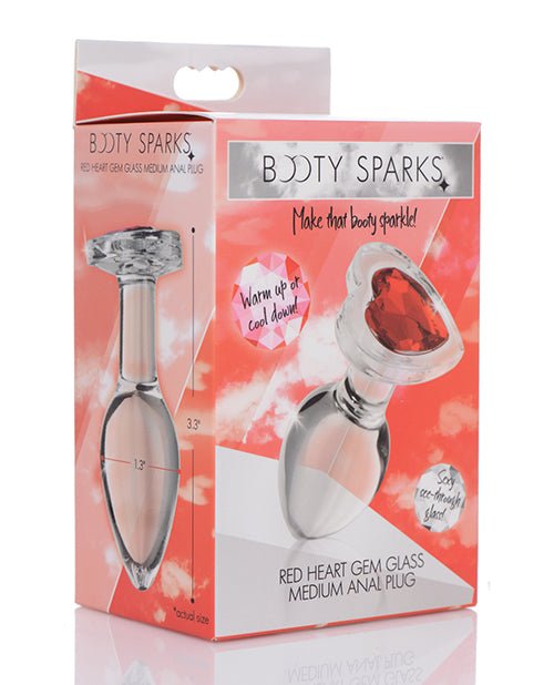 Booty Sparks Red Heart Gem Glass Anal Plug | Shop Lowest Prices at fonlove.shop