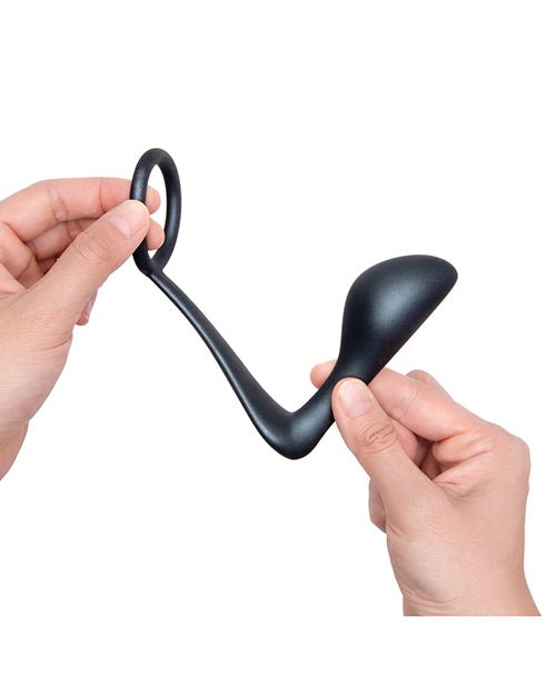 BVibe Butties Ringer Cock Ring & Prostate Plug in Black | Shop Lowest Prices at fonlove.shop